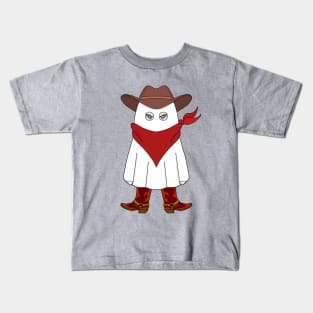 Halloween Ghost Cowboy Kids T-Shirt